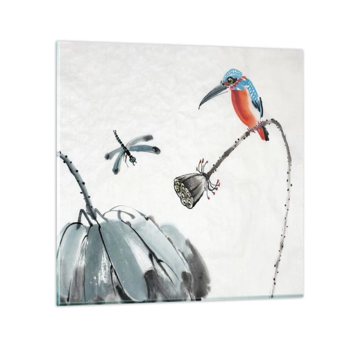 Glasbild - Bild auf glas - Das Leben der Wiese - 70x70 cm