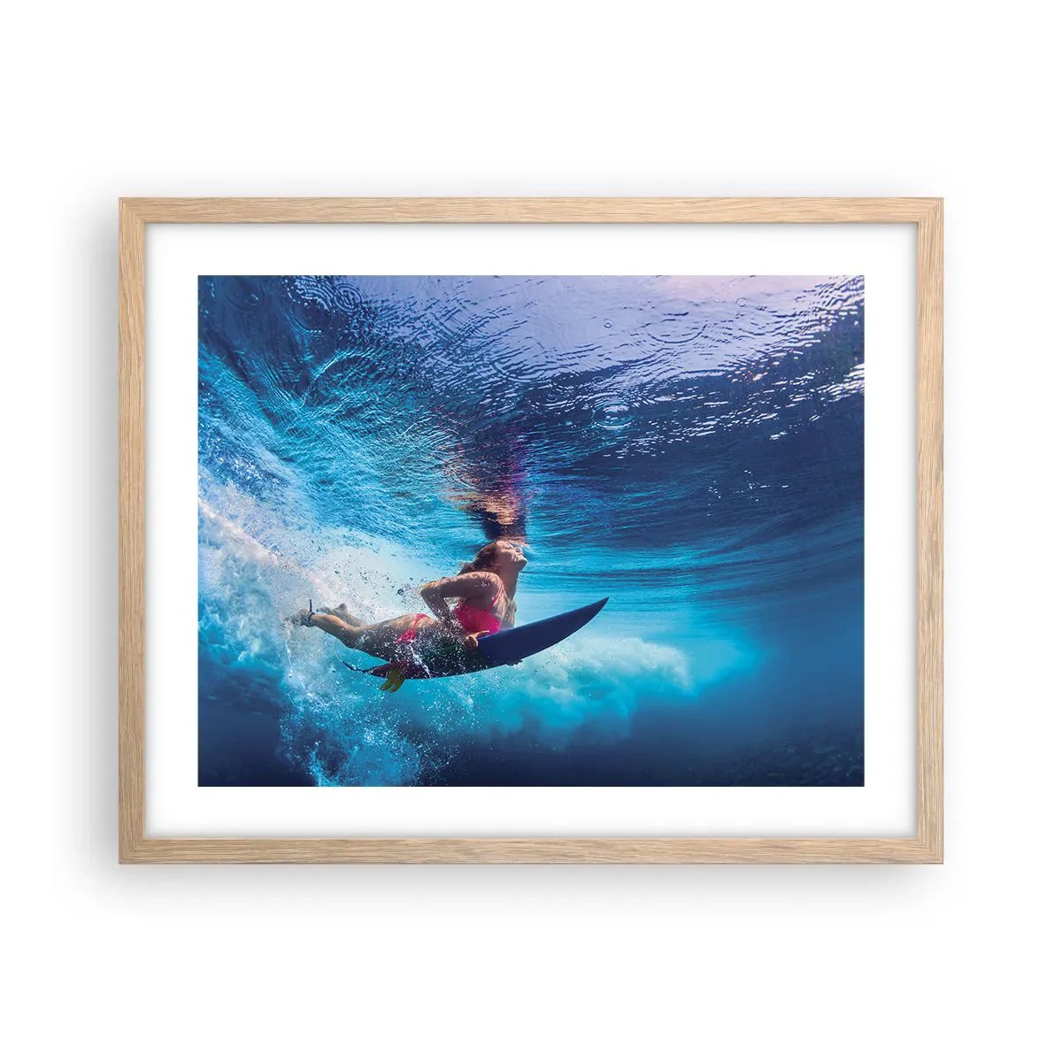 Poster in einem Rahmen aus heller Eiche - Tiefe der Freude - 50x40 cm