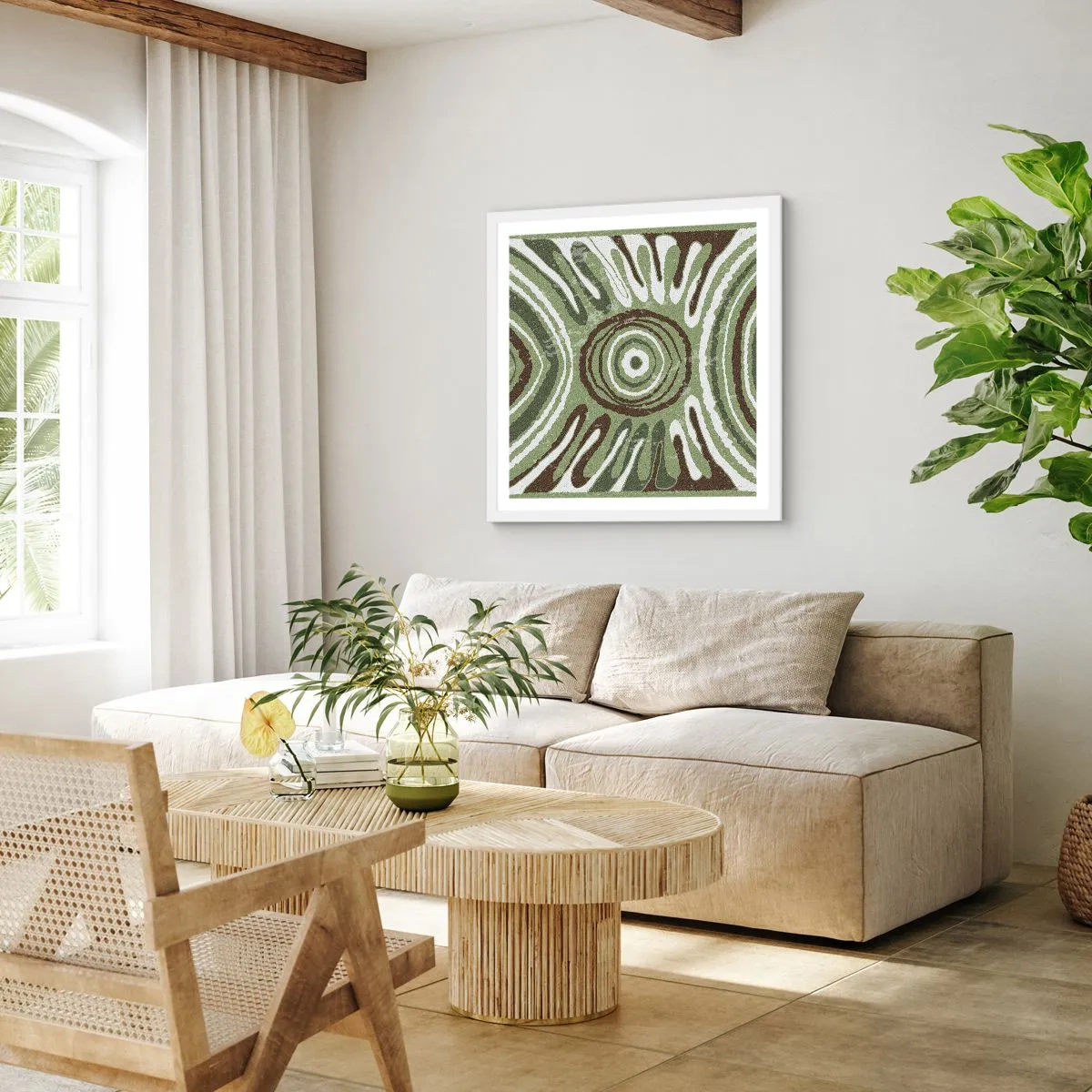Poster in einem weißen Rahmen - Explosion von Emotionen - 30x30 cm