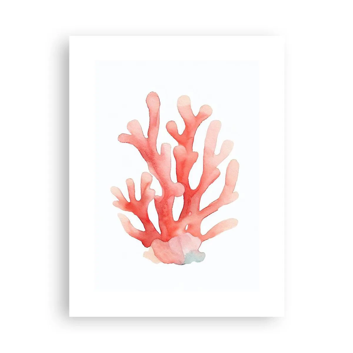 Poster - Korallenfarbene Koralle - 30x40 cm