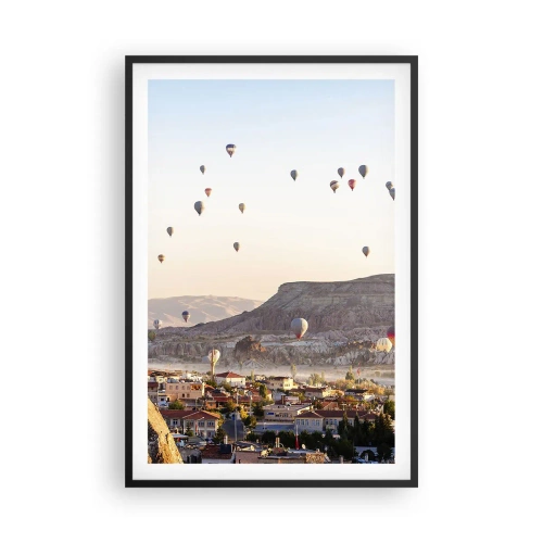 Poster in einem schwarzem Rahmen - Wie Schiffe am Himmel - 61x91 cm