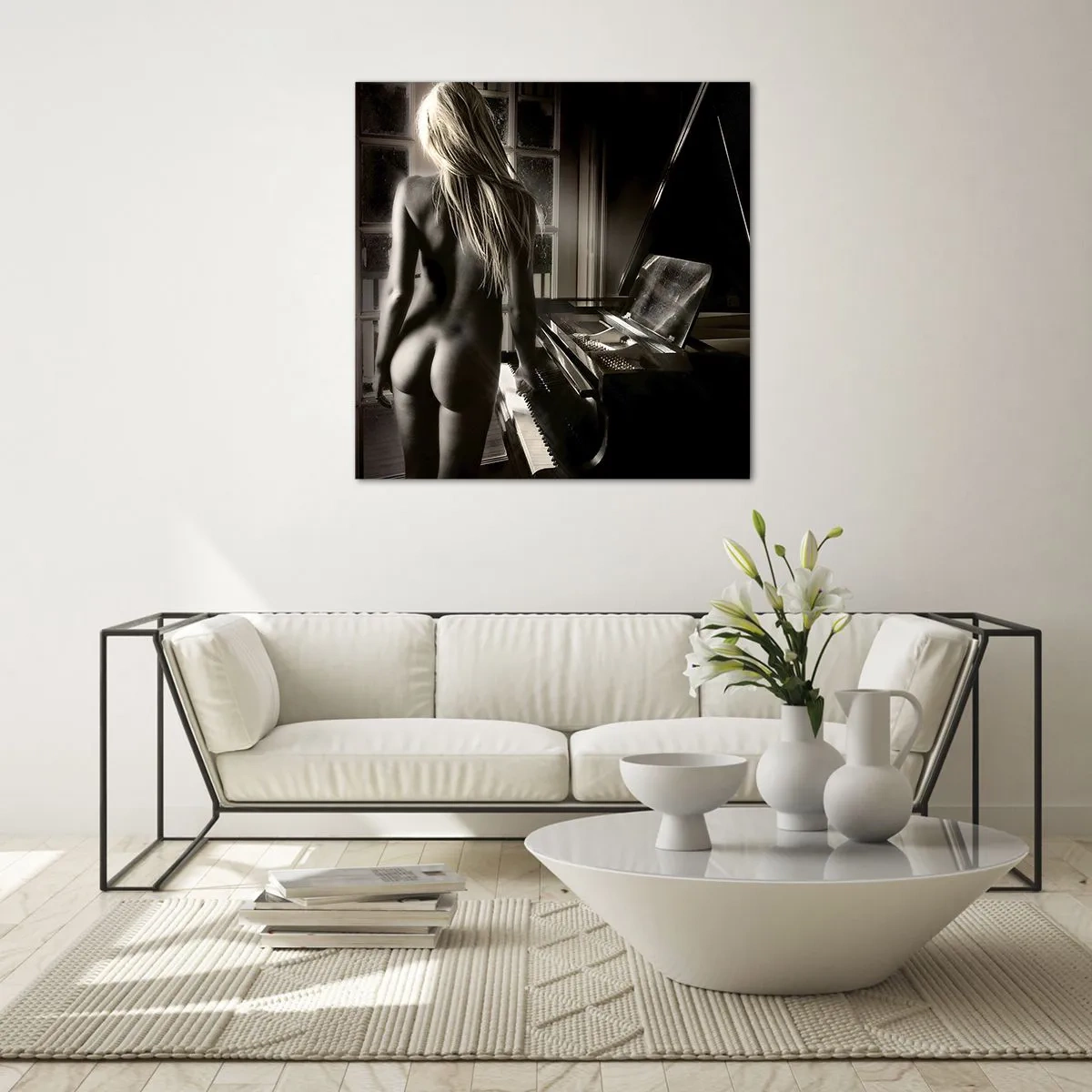 Glasbild - Bild auf glas - Perfekte Harmonie des Abends - 60x60 cm