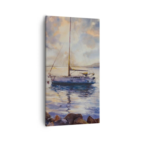 Bild auf Leinwand - Leinwandbild - Abend in der Bucht - 55x100 cm