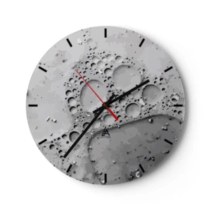 Wanduhr - Glasuhr - Schaumpfad - 40x40 cm