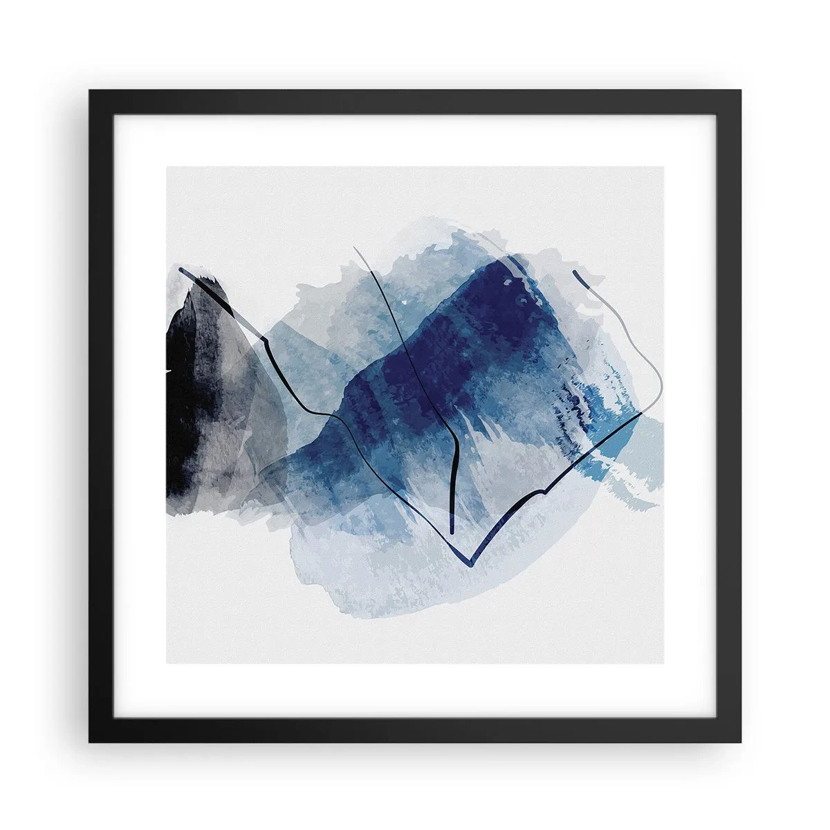 Poster in einem schwarzem Rahmen - Eisberg - 40x40 cm