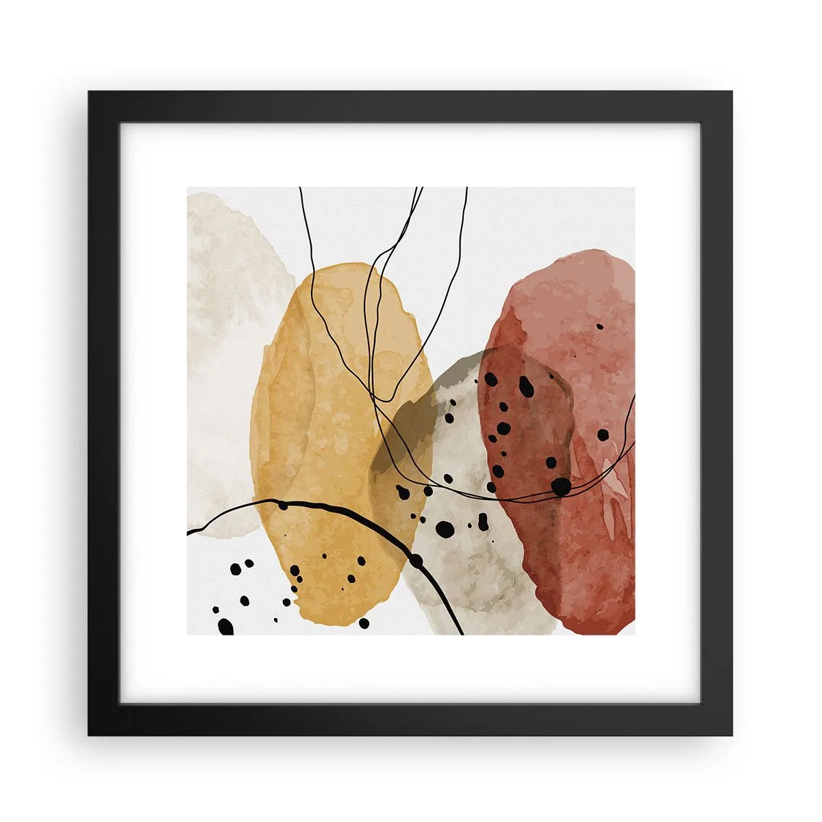 Poster in einem schwarzem Rahmen - Wie leichte, transparente Luft - 30x30 cm
