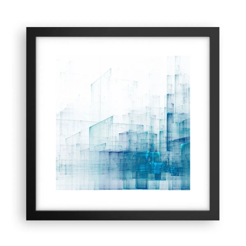 Poster in einem schwarzem Rahmen - Wie der Raum wgeschaffen urde - 30x30 cm