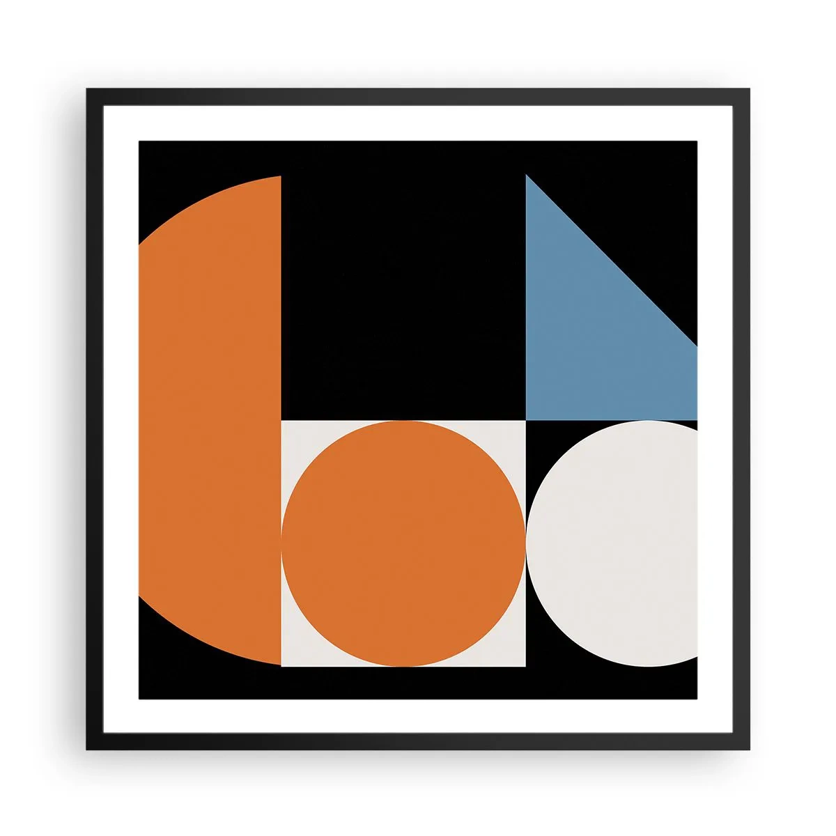 Poster in einem schwarzem Rahmen - Bebilderte Anordnung - 60x60 cm