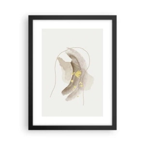 Poster in einem schwarzem Rahmen - Im Weltraum begegnet - 30x40 cm