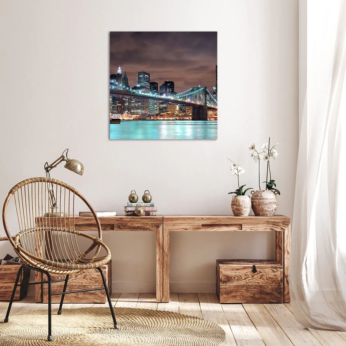 Bild auf Leinwand - Leinwandbild - Lichter der Großstadt - 60x60 cm