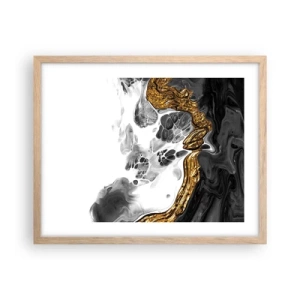 Poster in einem Rahmen aus heller Eiche - Organische Komposition - 50x40 cm