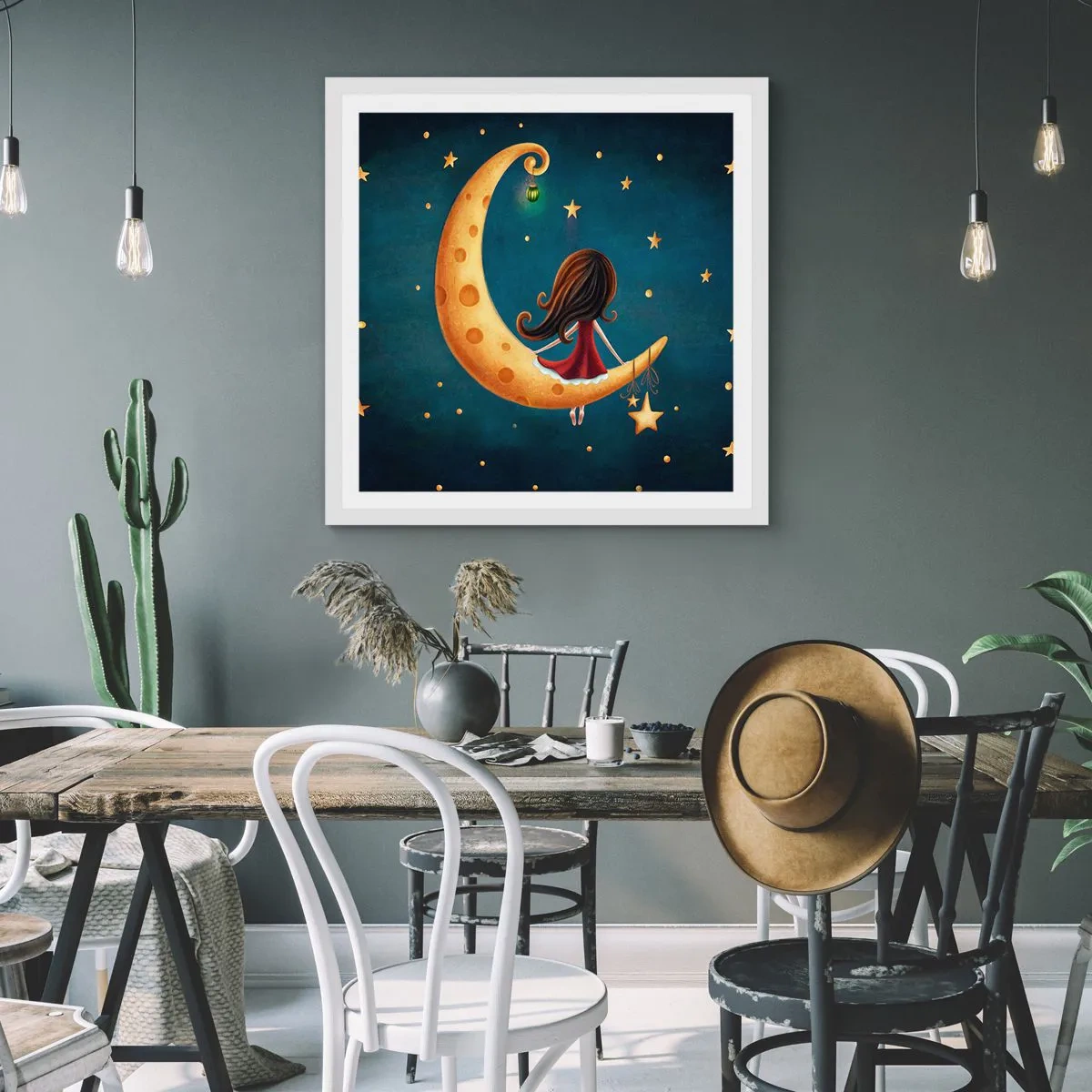 Poster in einem weißen Rahmen - Einmal… - 50x50 cm