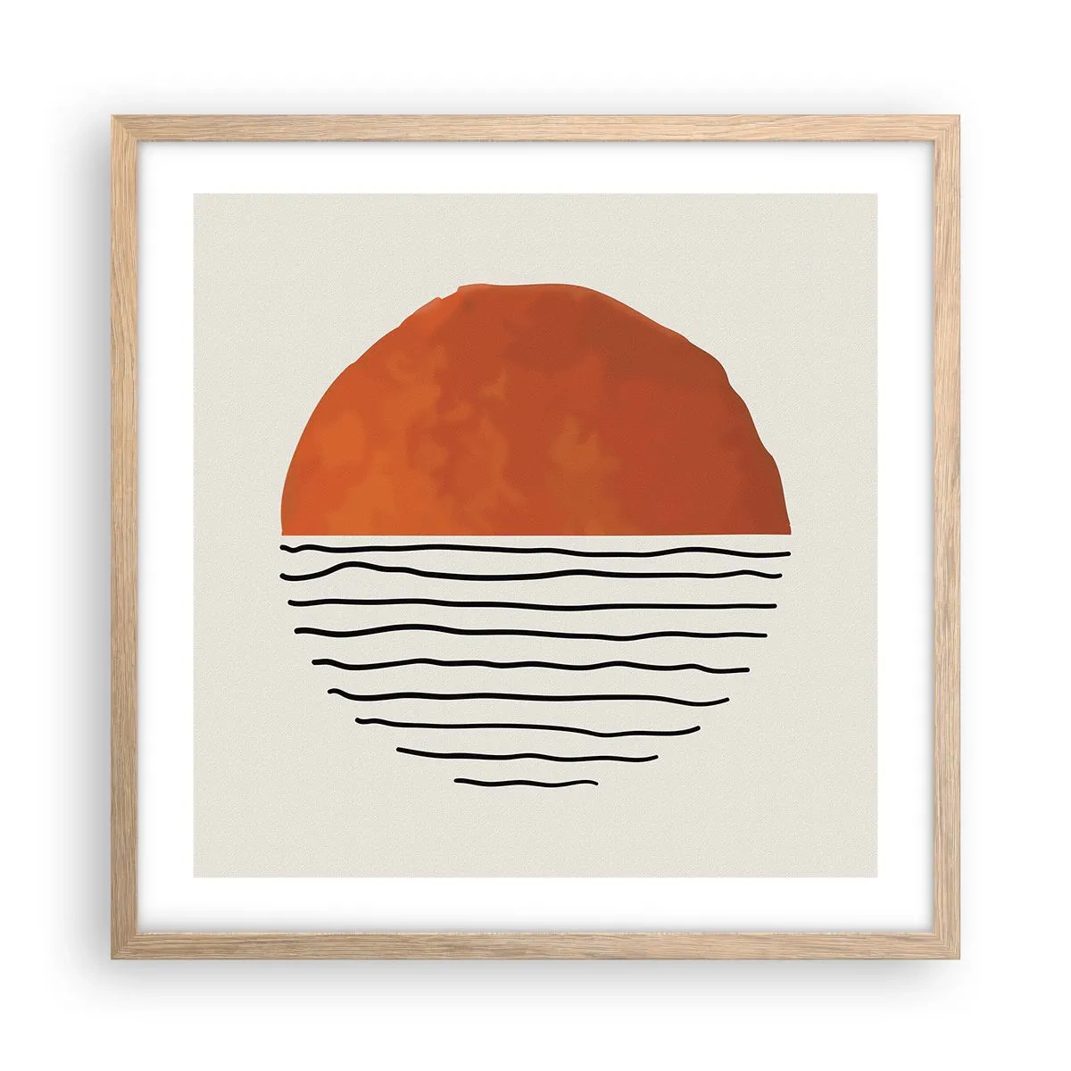 Poster in einem Rahmen aus heller Eiche - Im japanischen Klima - 50x50 cm