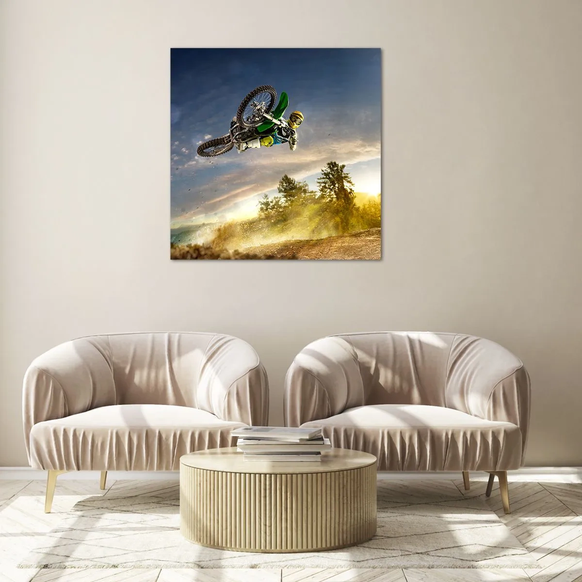 Glasbild - Bild auf glas - Schalten Sie Emotionen ein! - 70x70 cm