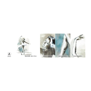 Fototapetenmuster Standard Eco - In einen Schwan verzaubert - Ballerina, Tanzen, Ballett - 100x30 cm