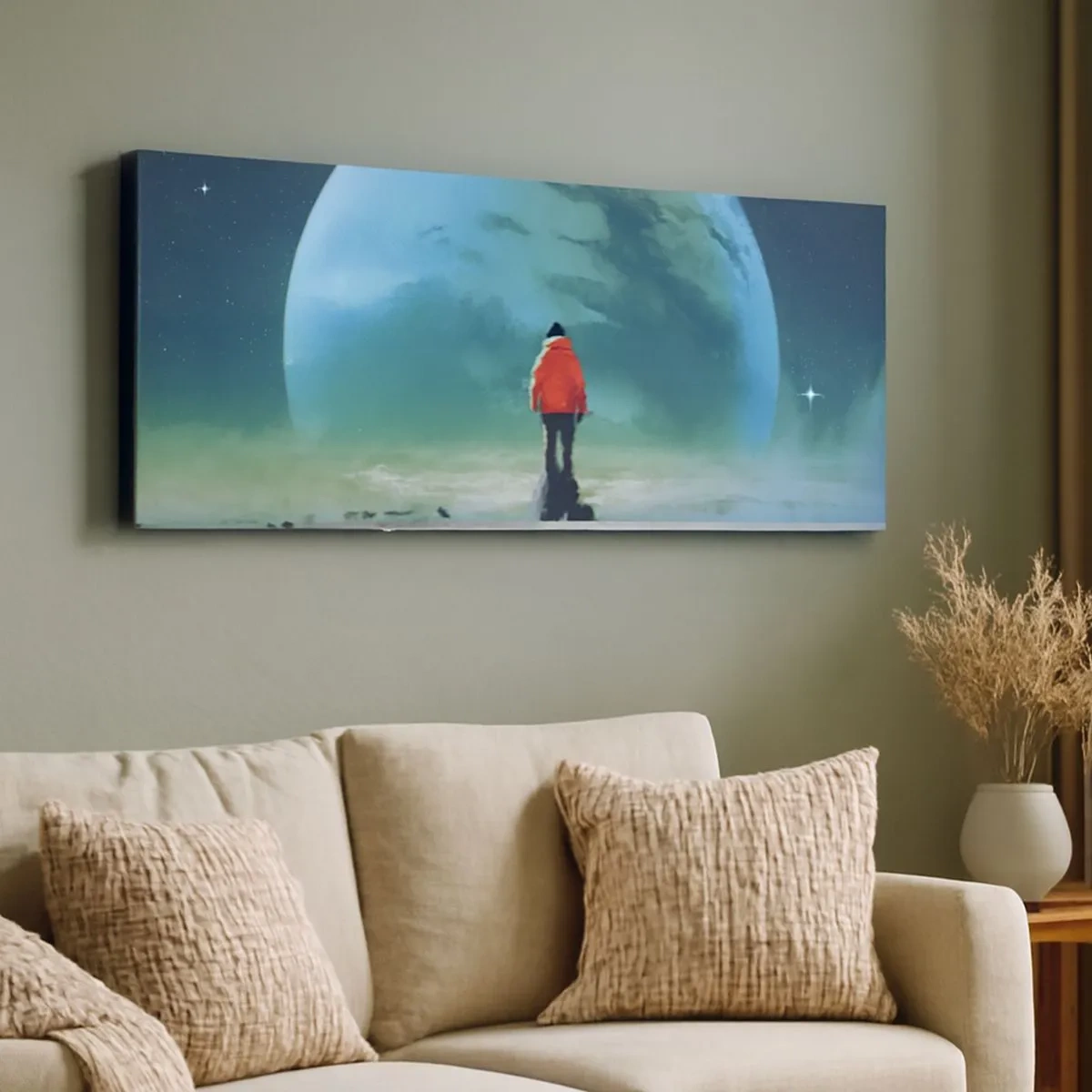 Bild auf Leinwand - Leinwandbild - Entdecker des neuen Landes - 100x40 cm