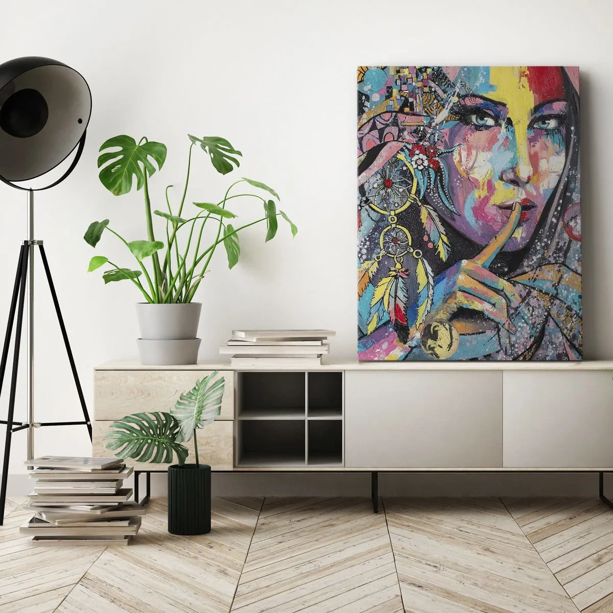 Bild auf Leinwand - Leinwandbild - Sei still, bis du verstehst - 45x80 cm