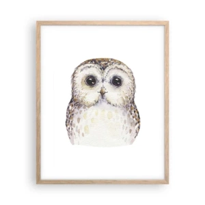 Poster in einem Rahmen aus heller Eiche - Schau mir in die Augen - 40x50 cm