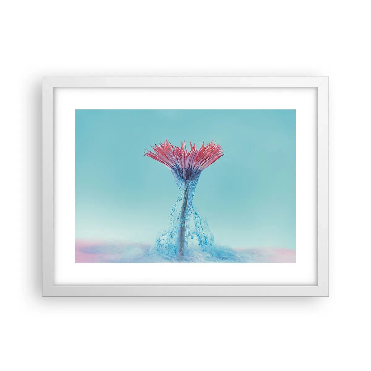 Poster in einem weißen Rahmen - In einer belebenden Umarmung - 40x30 cm