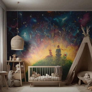 Fototapete Standard Eco - Liebe und Freundschaft - die ganze Welt - Für Kinder, Freundschaft, Abstraktion - 150x105 cm