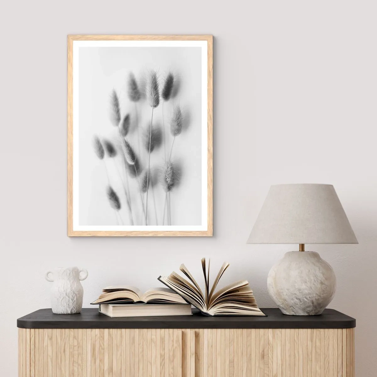Poster in einem Rahmen aus heller Eiche - Eure flauschige Grashoheit - 70x100 cm