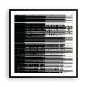 Poster in einem schwarzem Rahmen - Wellen und Vibrationen - 60x60 cm