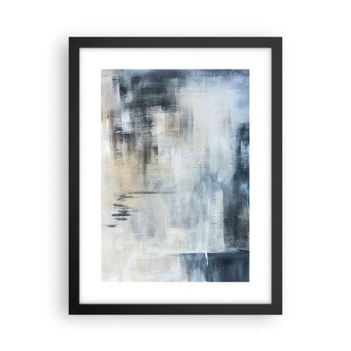 Poster in einem schwarzem Rahmen - Hinter dem blauen Vorhang - 30x40 cm