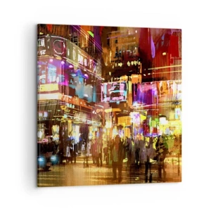 Bild auf Leinwand - Leinwandbild - In einem Lichtermeer - 60x60 cm