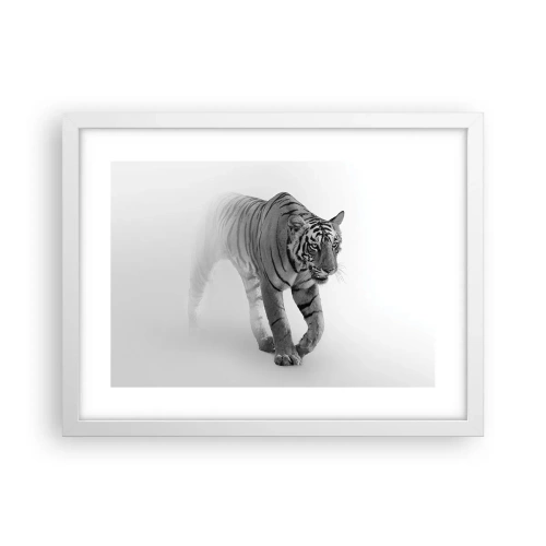 Poster in einem weißen Rahmen - Im Nebel gelauert - 40x30 cm