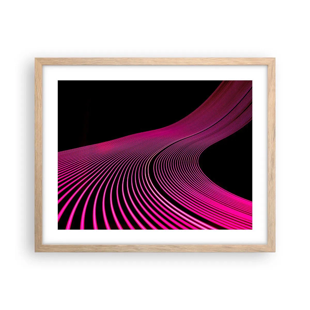 Poster in einem Rahmen aus heller Eiche - Allee des Lichts - 50x40 cm