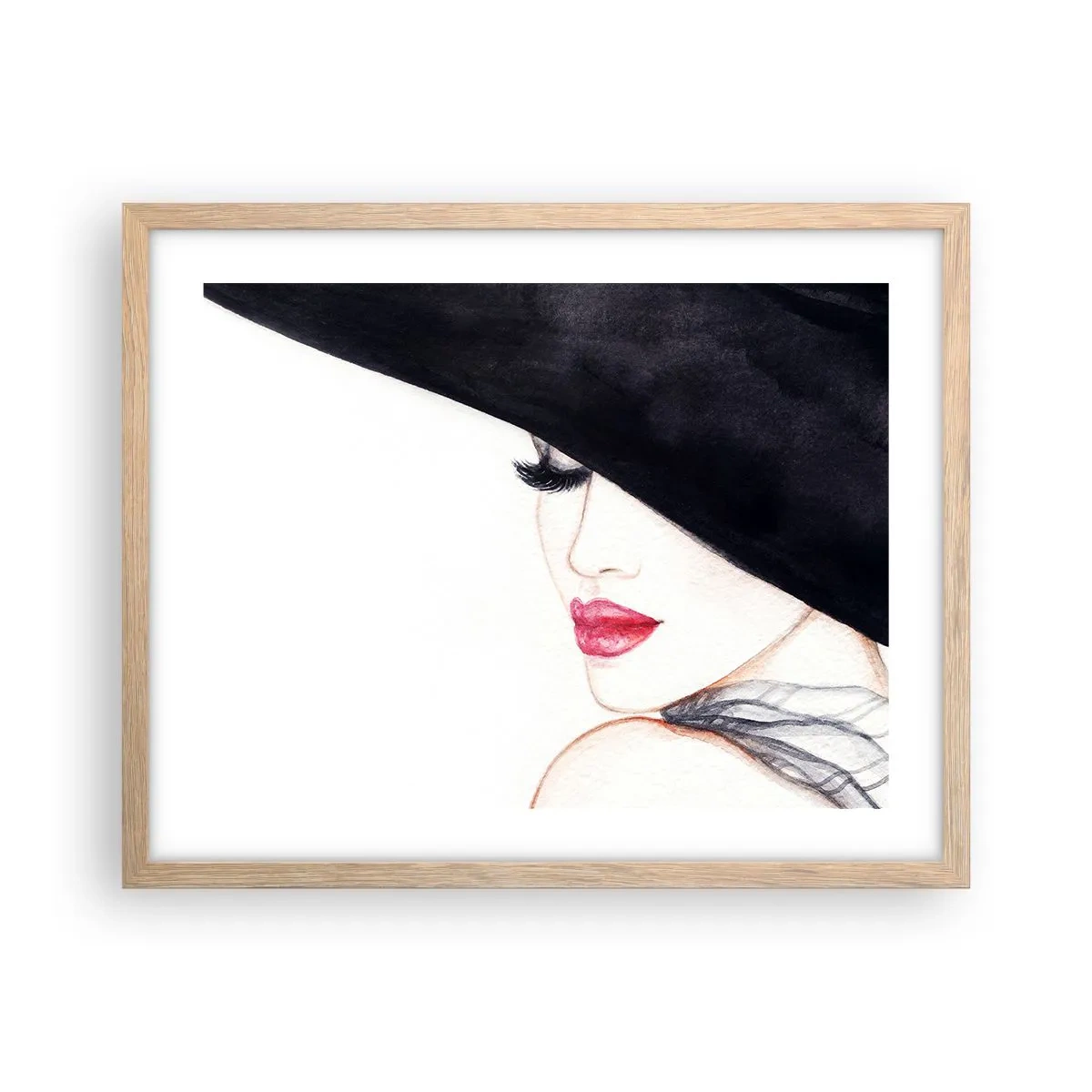 Poster in einem Rahmen aus heller Eiche - Eleganz und Sinnlichkeit - 50x40 cm