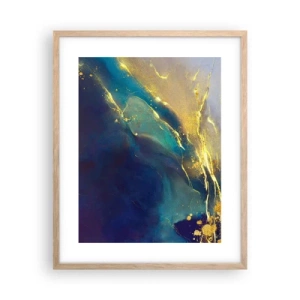 Poster in einem Rahmen aus heller Eiche - Der goldene Teich - 40x50 cm