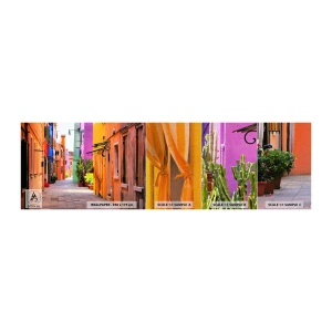 Fototapeten Muster Premium Canvas - Regenbogengasse - Stadt, Venedig, Die Architektur - 100x30 cm