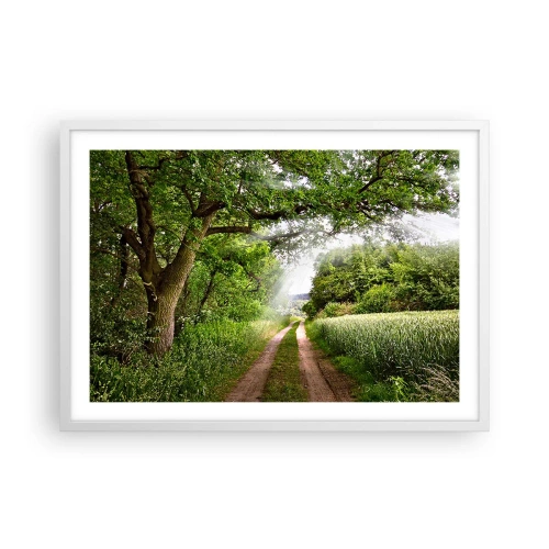 Poster in einem weißen Rahmen - Et in Arcadia ego - 70x50 cm