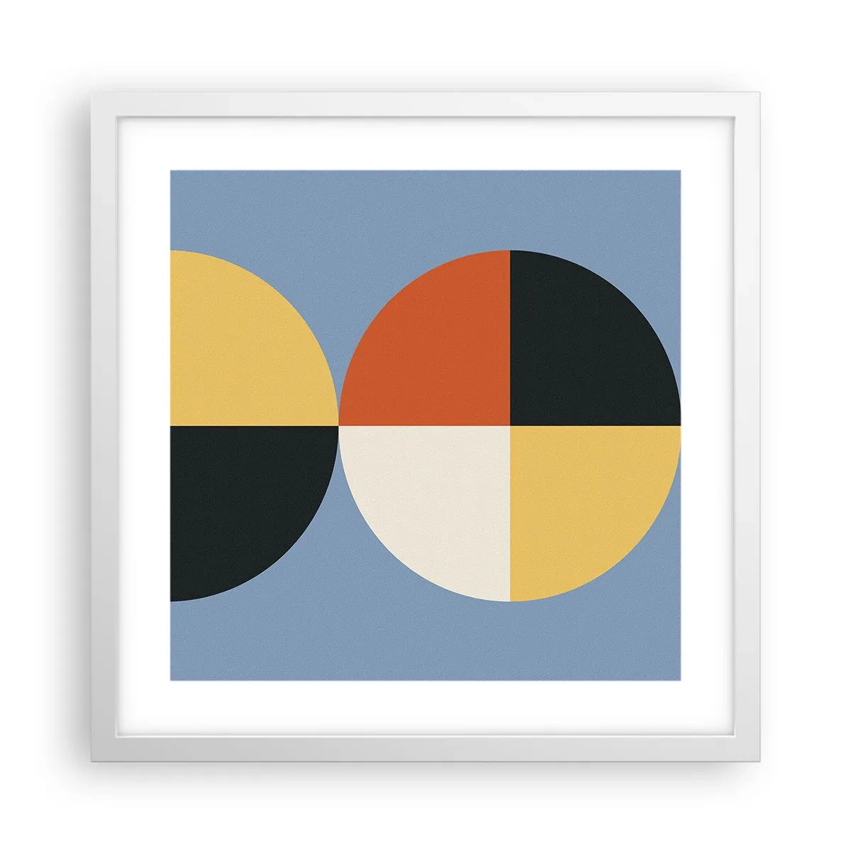 Poster in einem weißen Rahmen - Beobachte und zähle - 40x40 cm