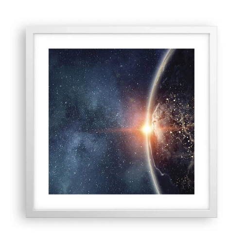 Poster in einem weißen Rahmen - In einer neuen Perspektive - 40x40 cm