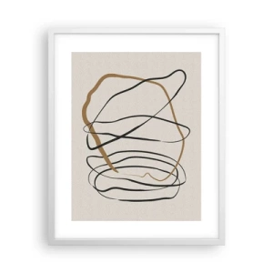 Poster in einem weißen Rahmen - Komposition – Looptanz - 40x50 cm