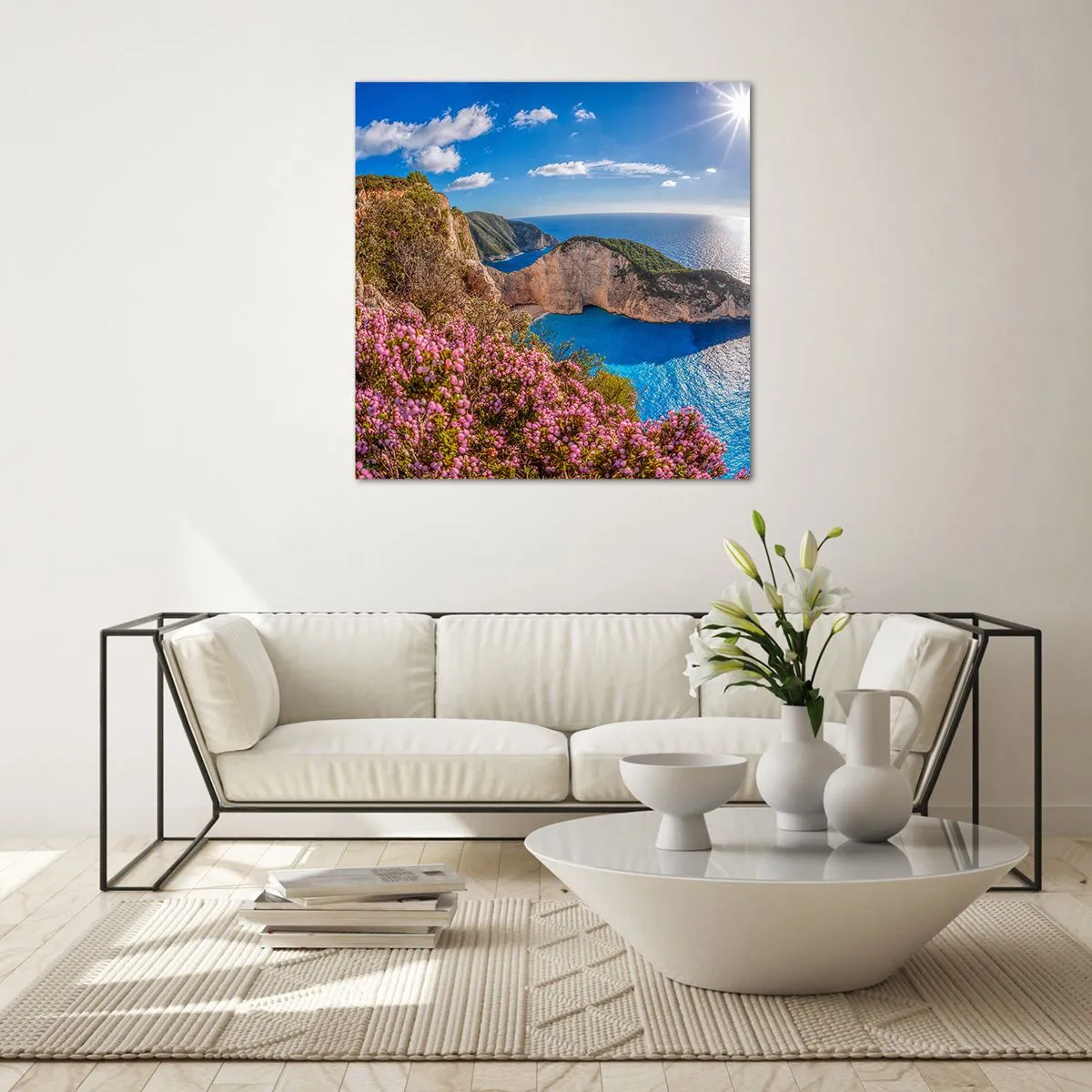 Glasbild - Bild auf glas - Mein toller Griechenlandurlaub - 60x60 cm