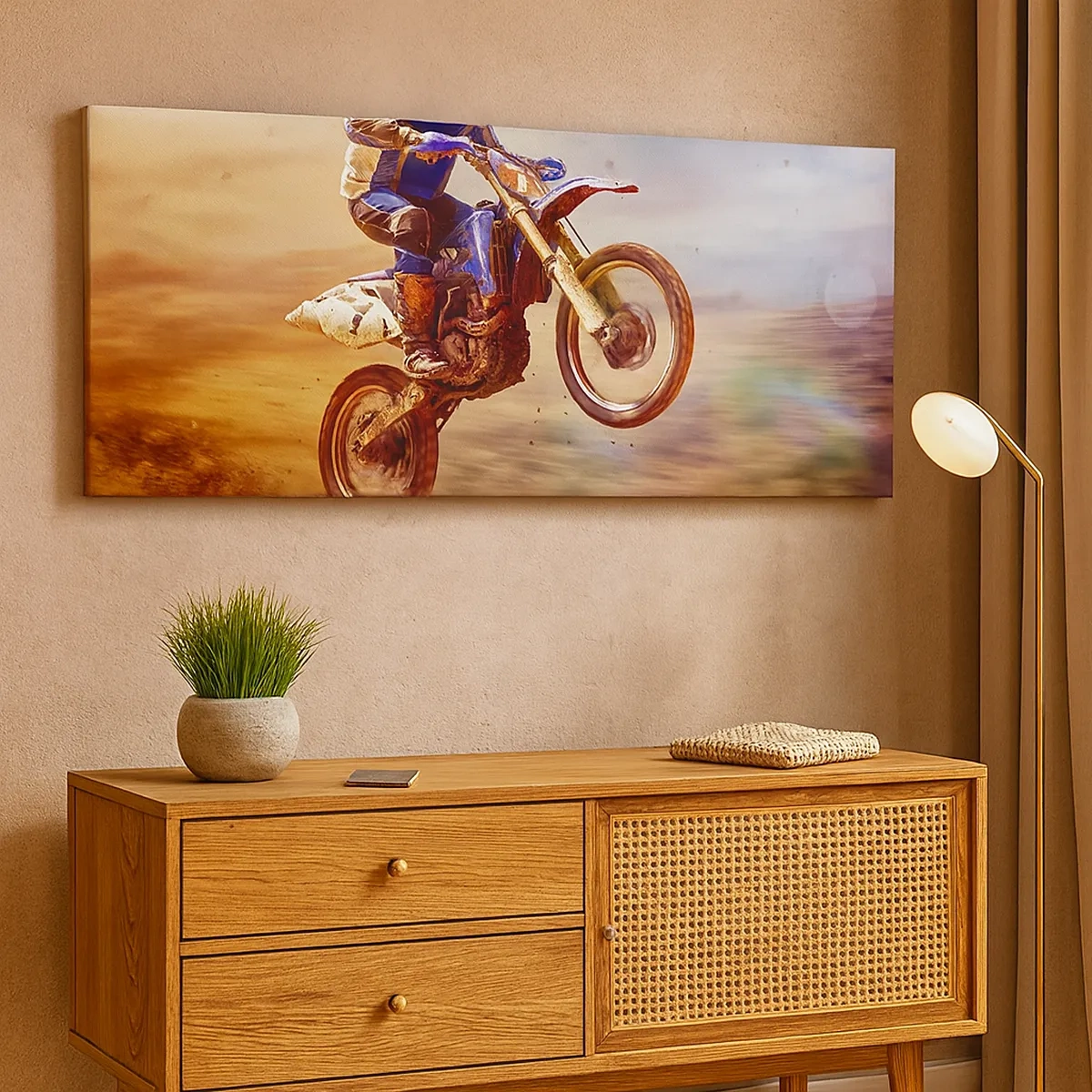 Bild auf Leinwand - Leinwandbild - Motorradschwindel - 30x30 cm