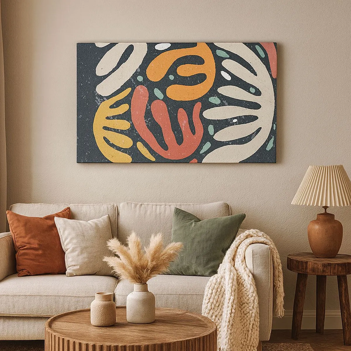 Bild auf Leinwand - Leinwandbild - Komposition – Ich erwische dich gleich - 100x40 cm