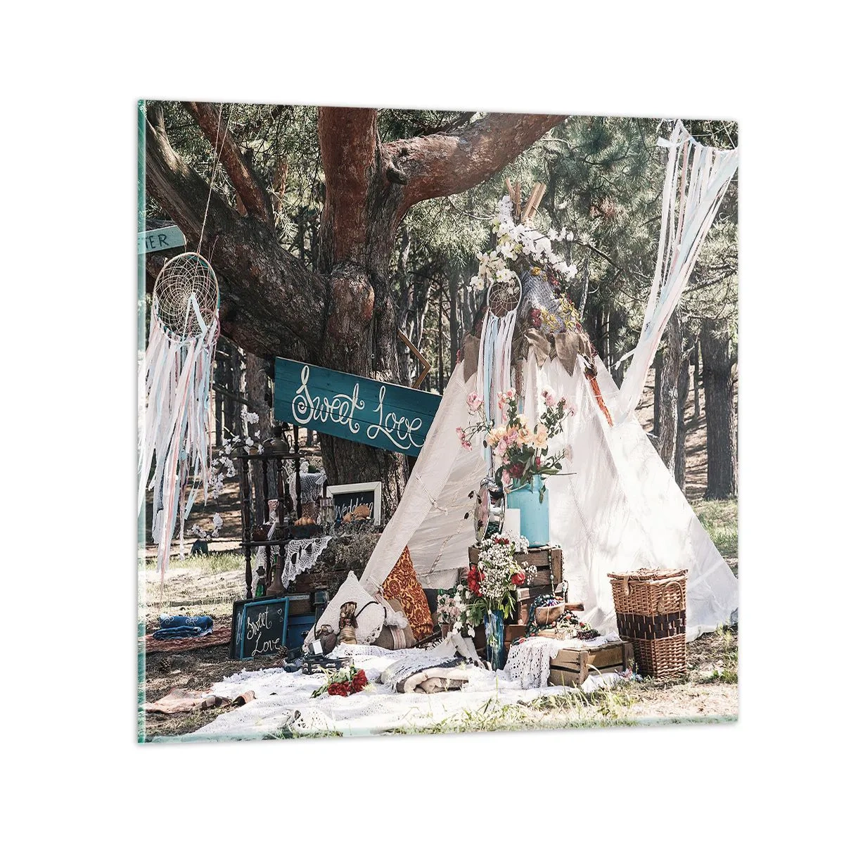 Glasbild - Bild auf glas - Liebe machen ... - 40x40 cm