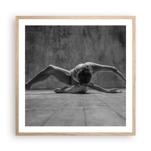 Poster in einem Rahmen aus heller Eiche - Symmetrie gefunden - 60x60 cm