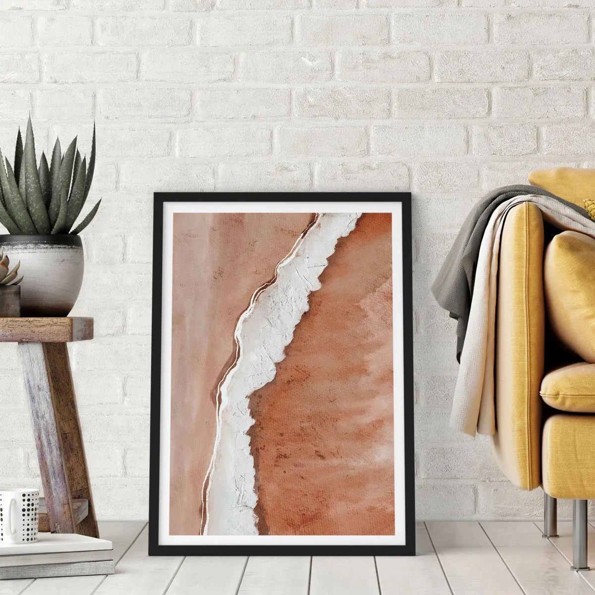 Poster in einem schwarzem Rahmen - In Farben der Erde - 40x50 cm