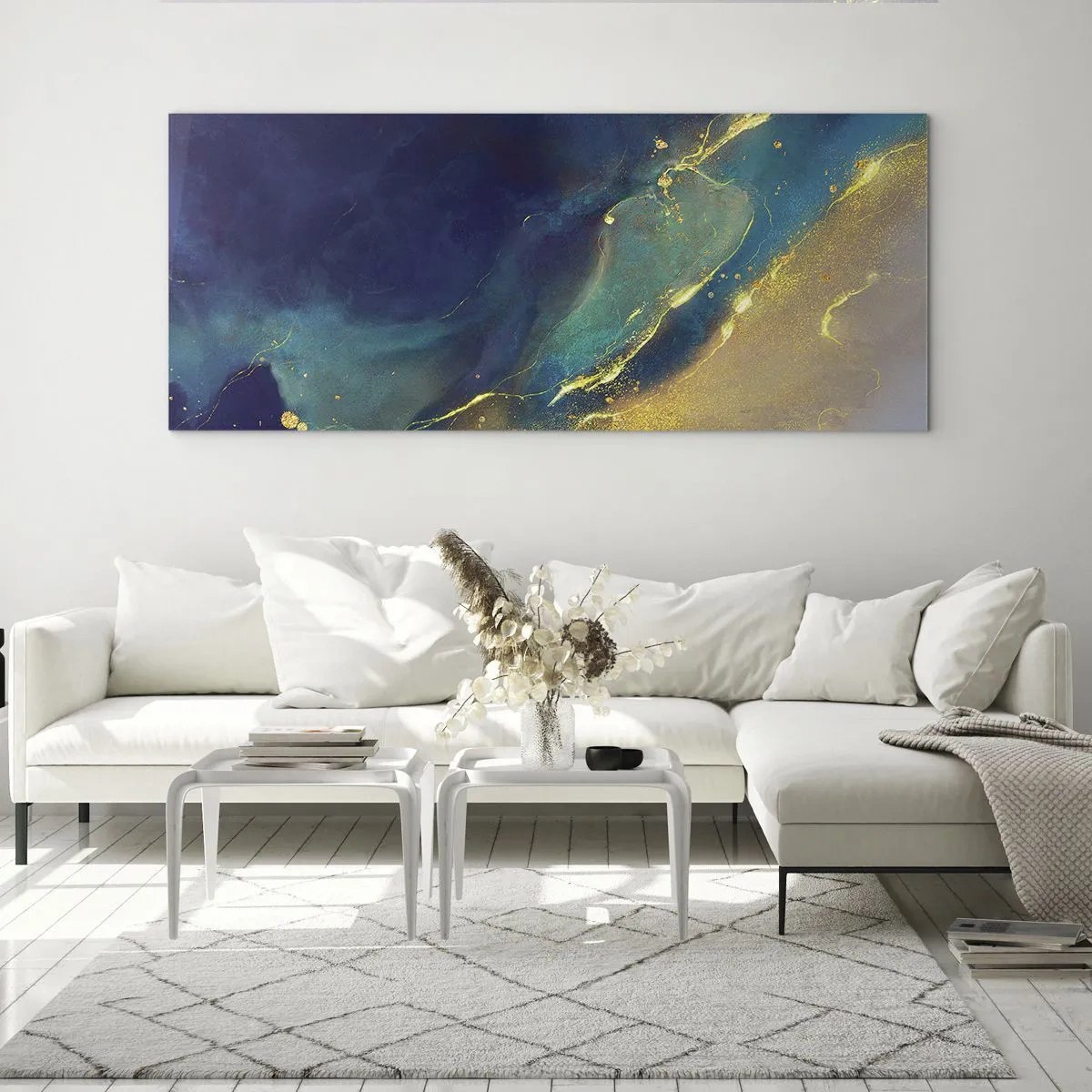 Glasbild - Bild auf glas - Der goldene Teich - 100x40 cm