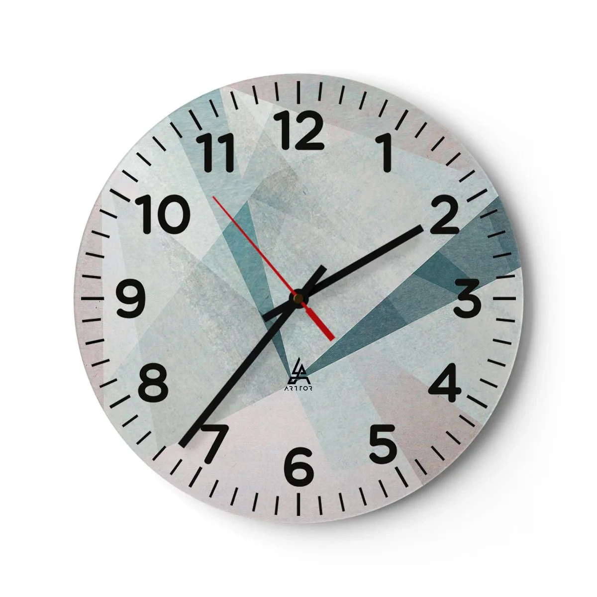 Wanduhr - Glasuhr - Einfach aber dynamisch - 30x30 cm