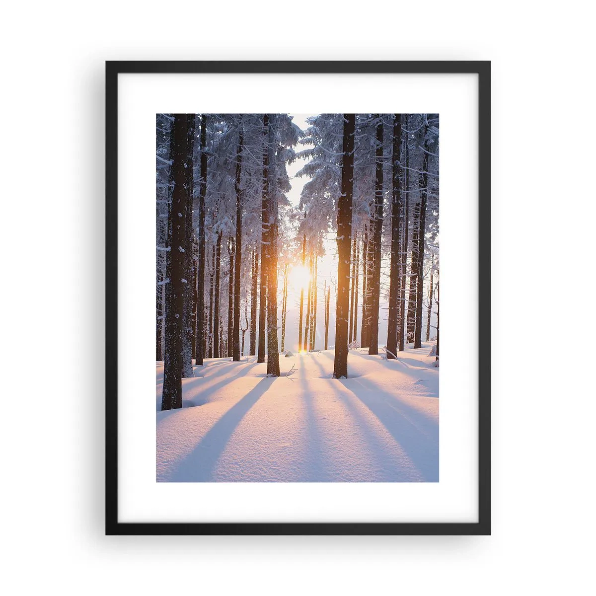 Poster in einem schwarzem Rahmen - Ganz klar schwarz auf weiß - 40x50 cm