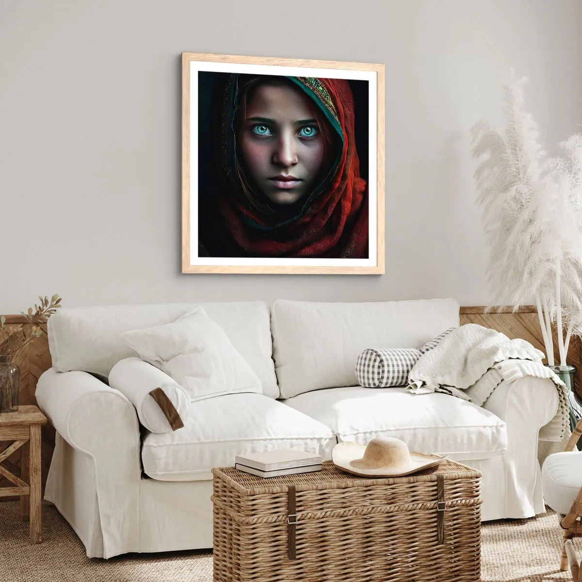 Poster in einem Rahmen aus heller Eiche - Prinzessin aus dem Osten - 40x40 cm