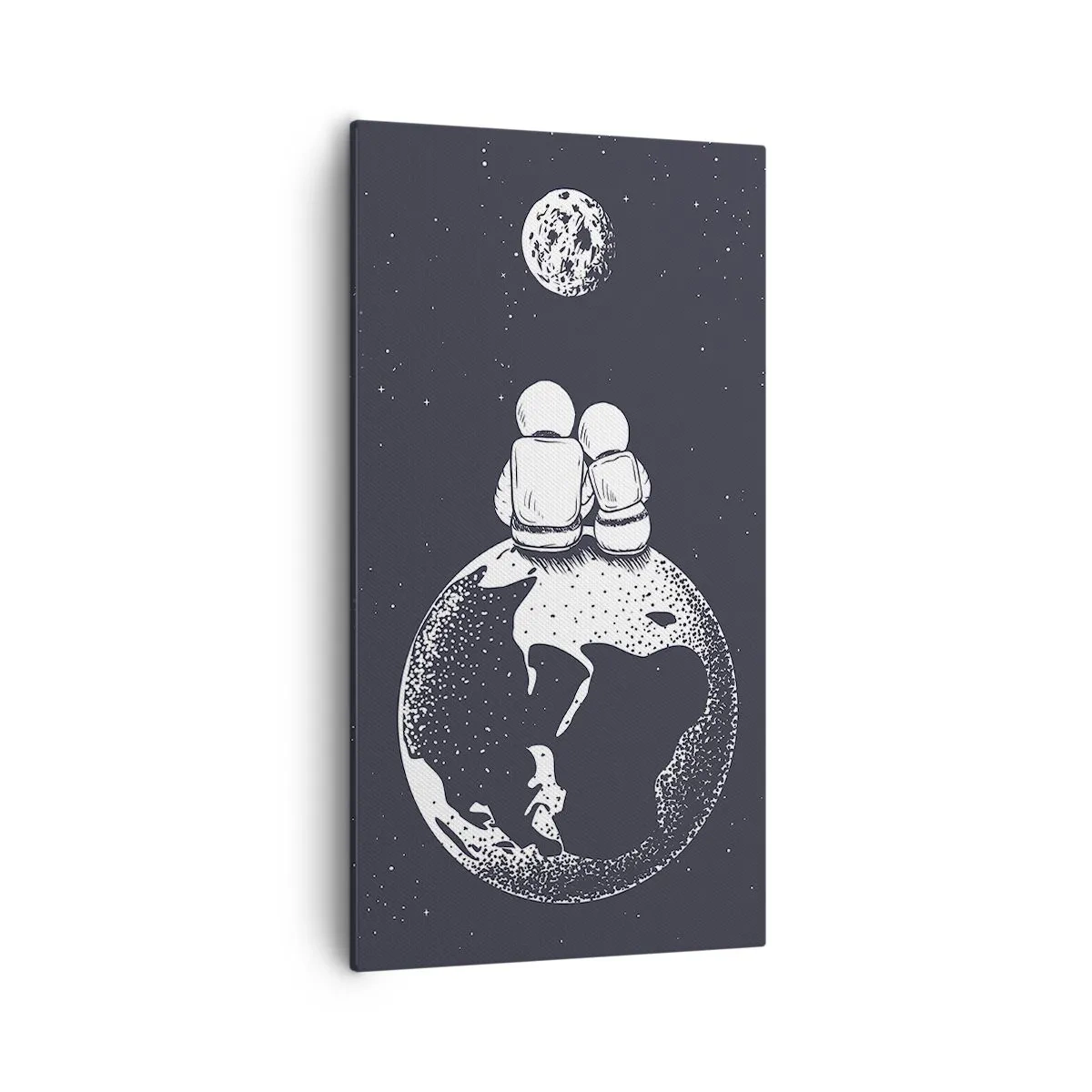 Bild auf Leinwand - Leinwandbild - Kosmische Liebesgeschichte - 55x100 cm