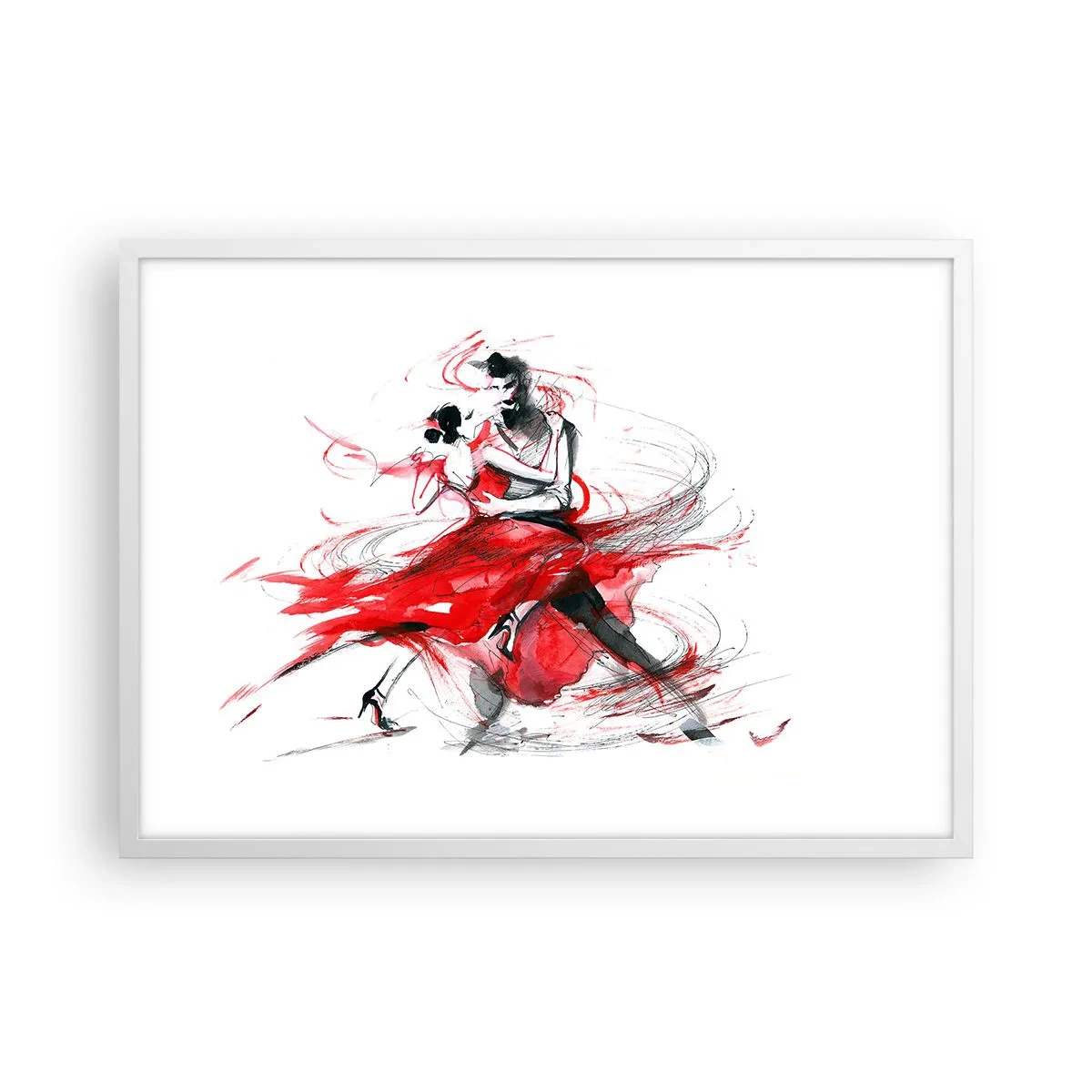 Poster in einem weißen Rahmen - Tango – der Rhythmus der Leidenschaft - 70x50 cm