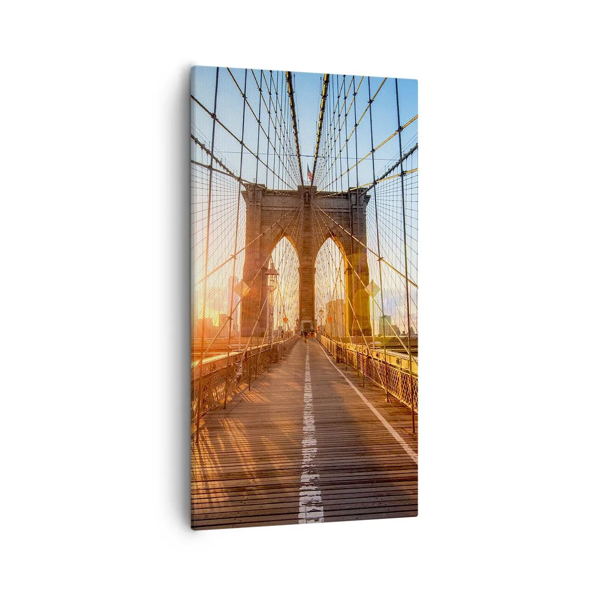 Bild auf Leinwand - Leinwandbild - Auf der goldenen Brücke - 55x100 cm